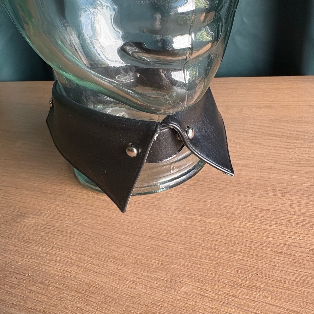 Deandri Black Pleather Choker Collar